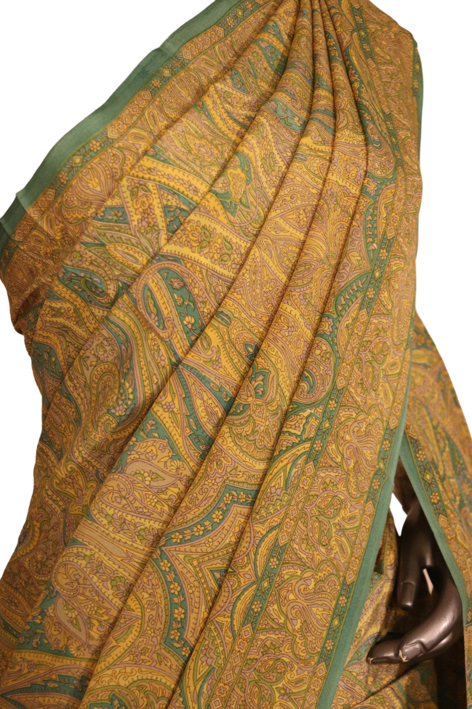 Exclusive Paisley Pure Crepe Silk Saree AJ205461