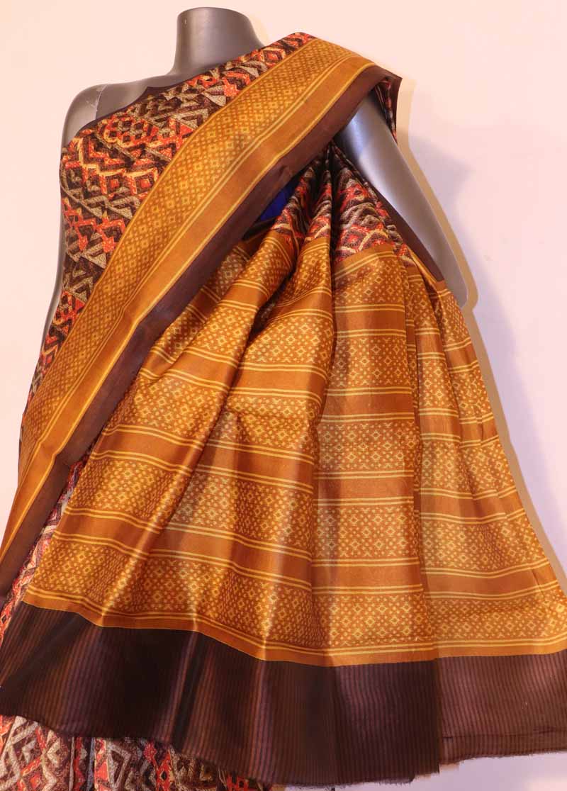 Exclusive Printed Pure Tussar Silk Saree AG203061
