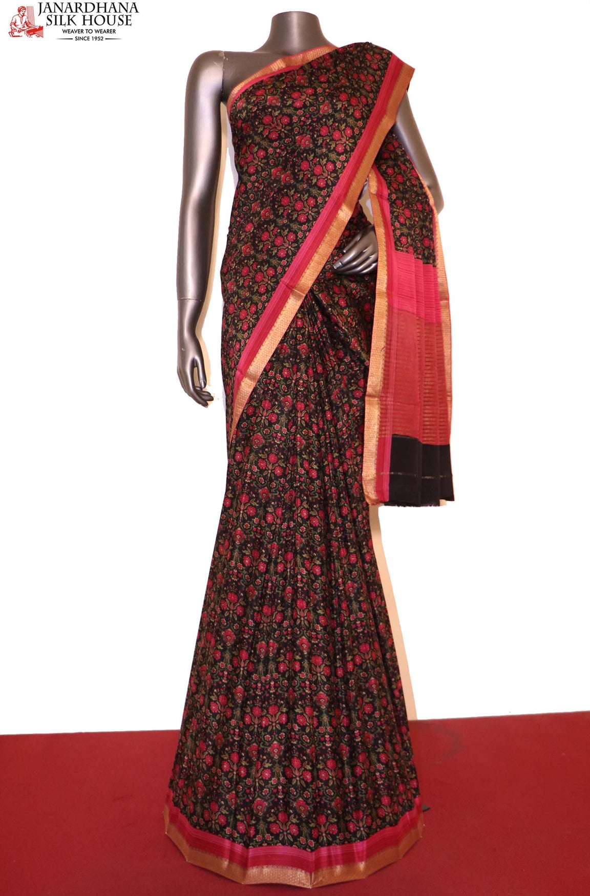 Floral Exclusive Pure Crepe Silk Saree AI208540