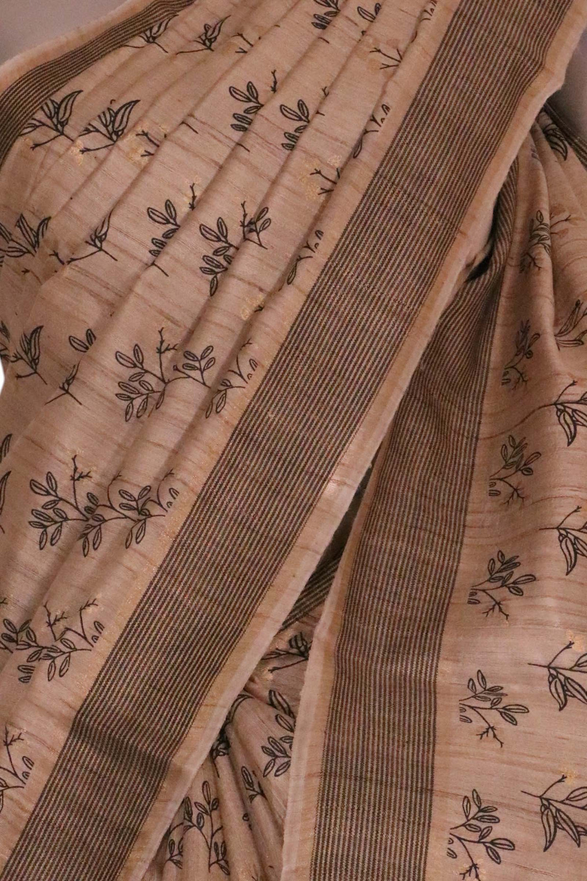 Handloom Pure Tussar Silk Saree AL203714