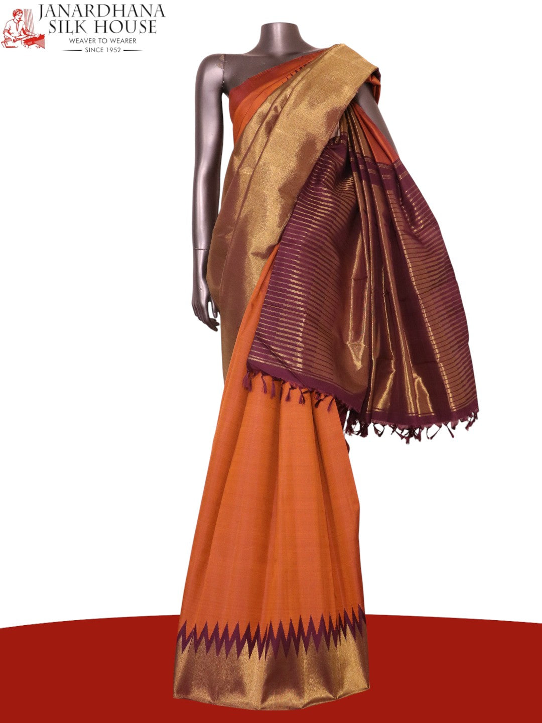 Pure Handloom Kanjeevaram Silk Saree AL212146