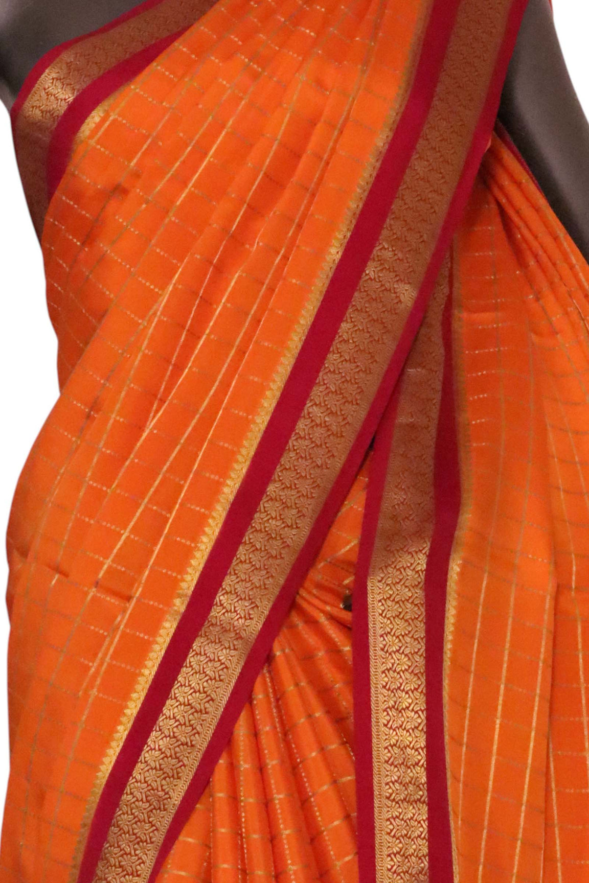 Pure Mysore Crepe Silk Saree AL211347