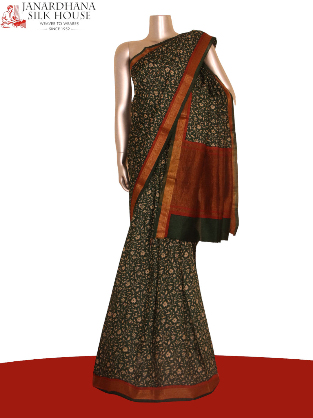 Floral Exclusive Pure Tussar Silk Saree AJ207694