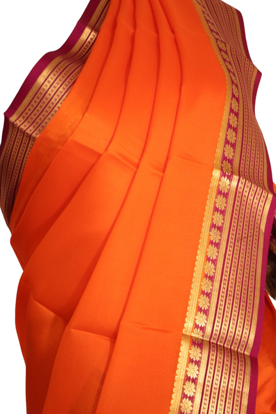 Contrast Classic Mysore Crepe Silk Saree AJ209717