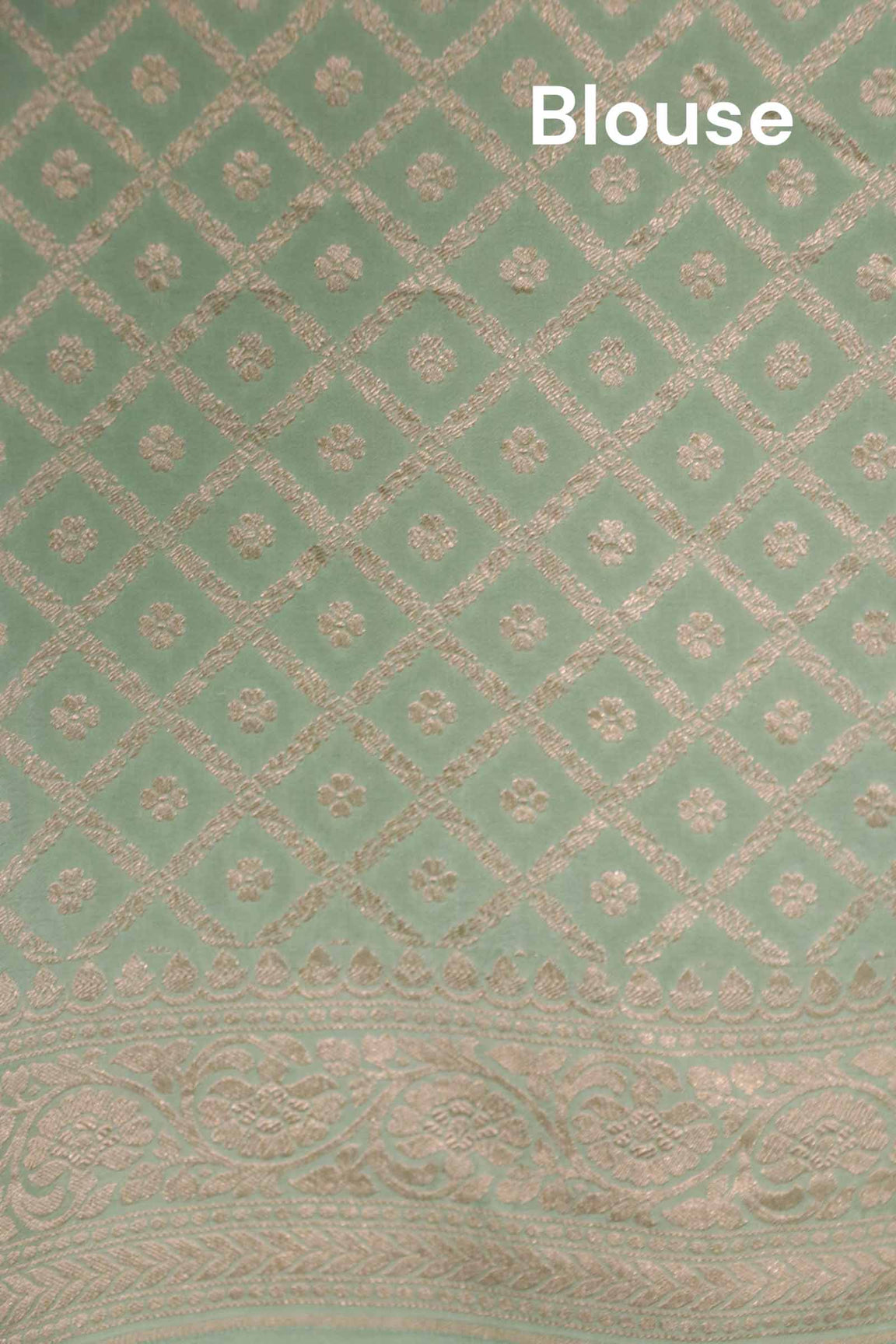 Pure Handloom Zari Butta Banarasi Crepe Silk Saree AL200292
