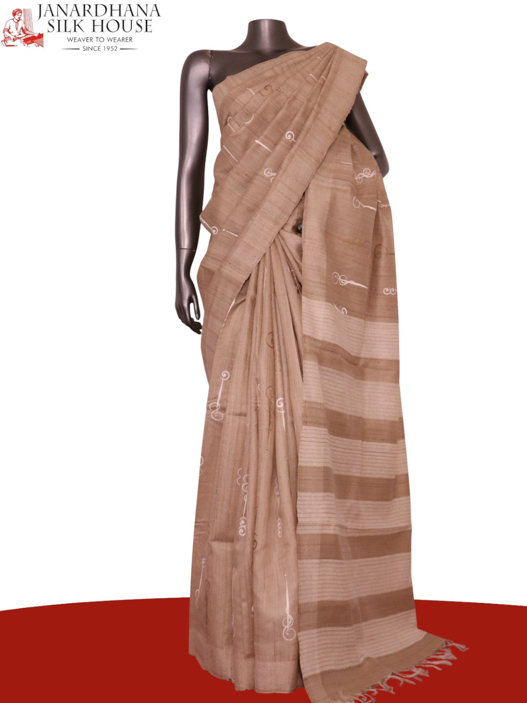Handloom Pure Tussar Silk Saree AL203718