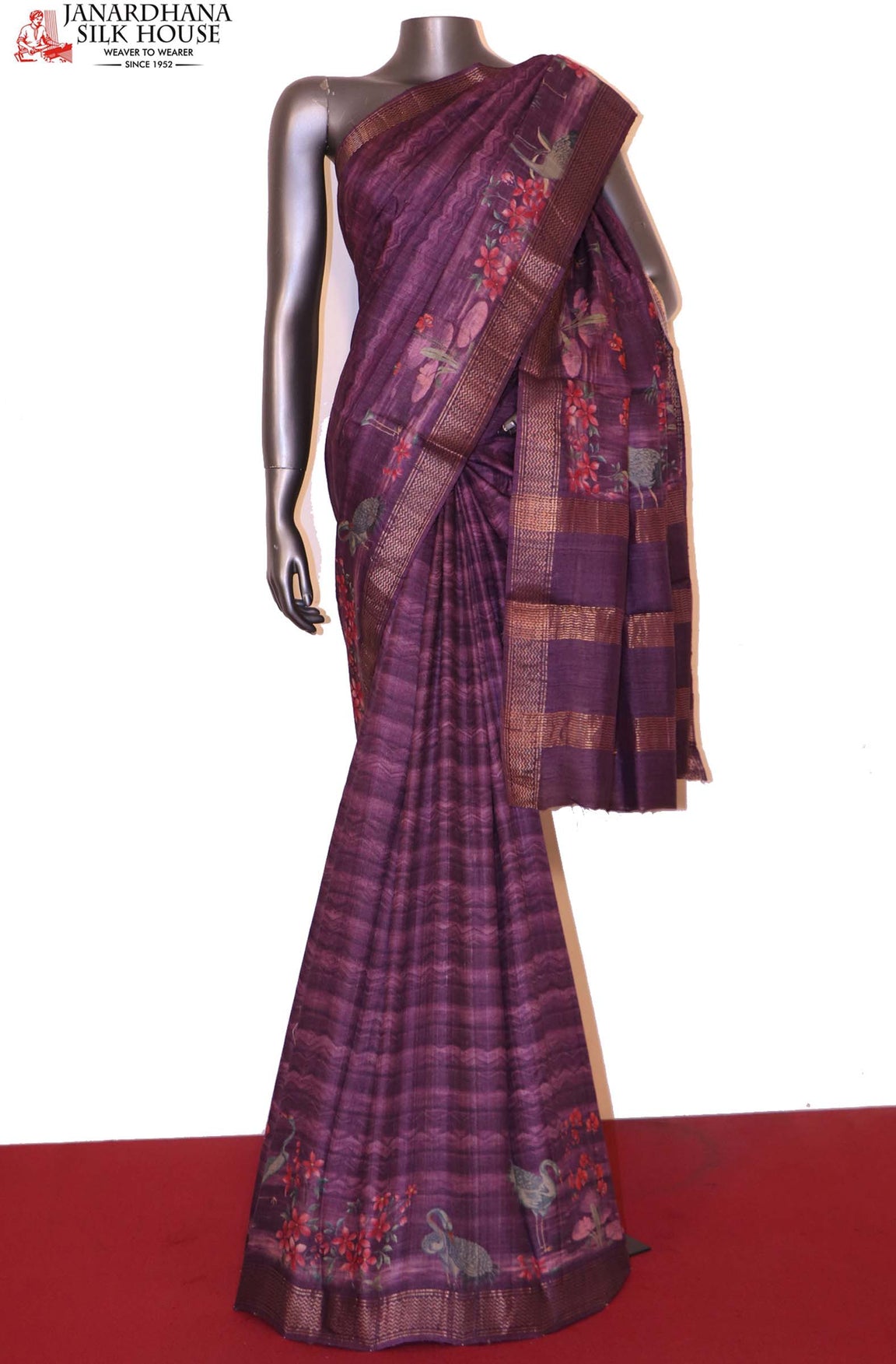 Pure Tussar Silk Saree AI209153