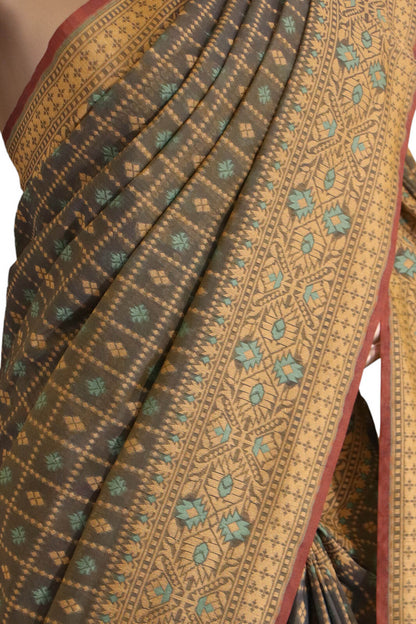 Handloom Banarasi Kora Cotton Saree AJ202539