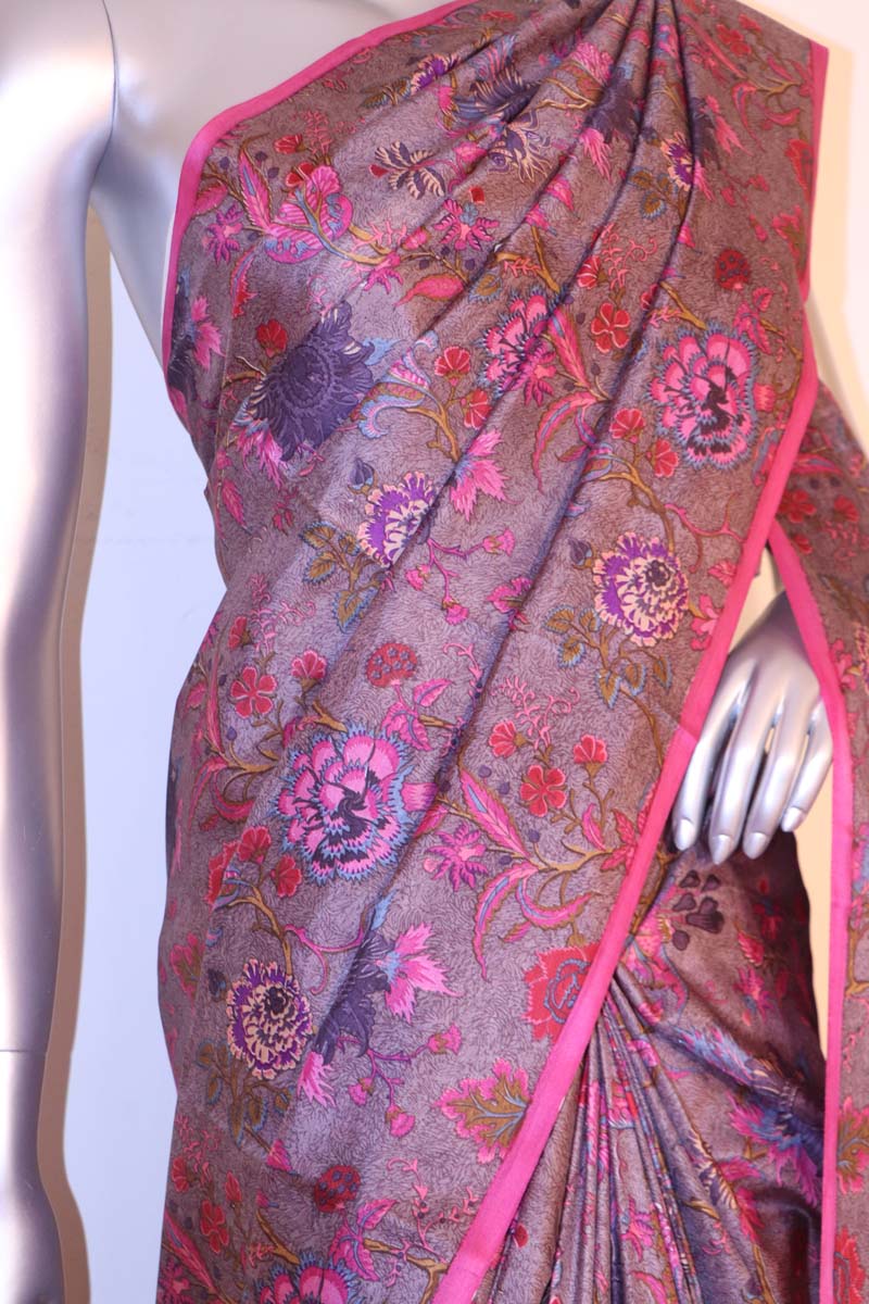 Floral Exclusive Pure Printed Silk Saree AI208655