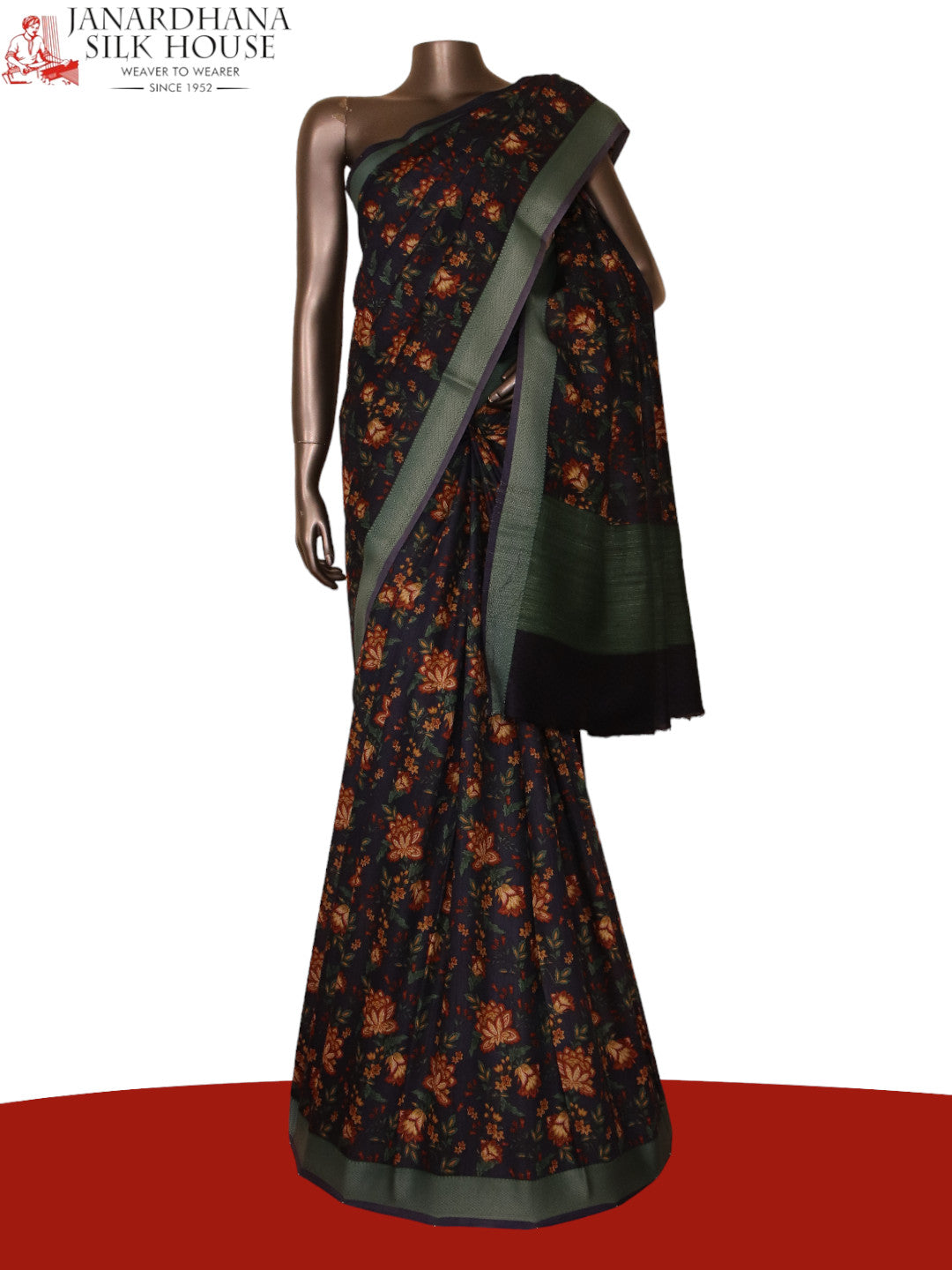 Floral Exclusive Pure Tussar Silk Saree AJ205489