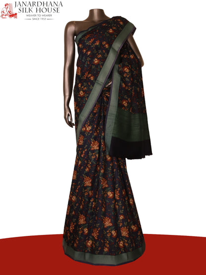 Floral Exclusive Pure Tussar Silk Saree AJ205489