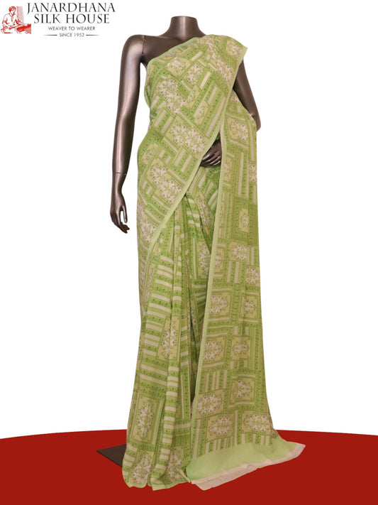 Floral  Pure Crepe Silk Saree AL200642