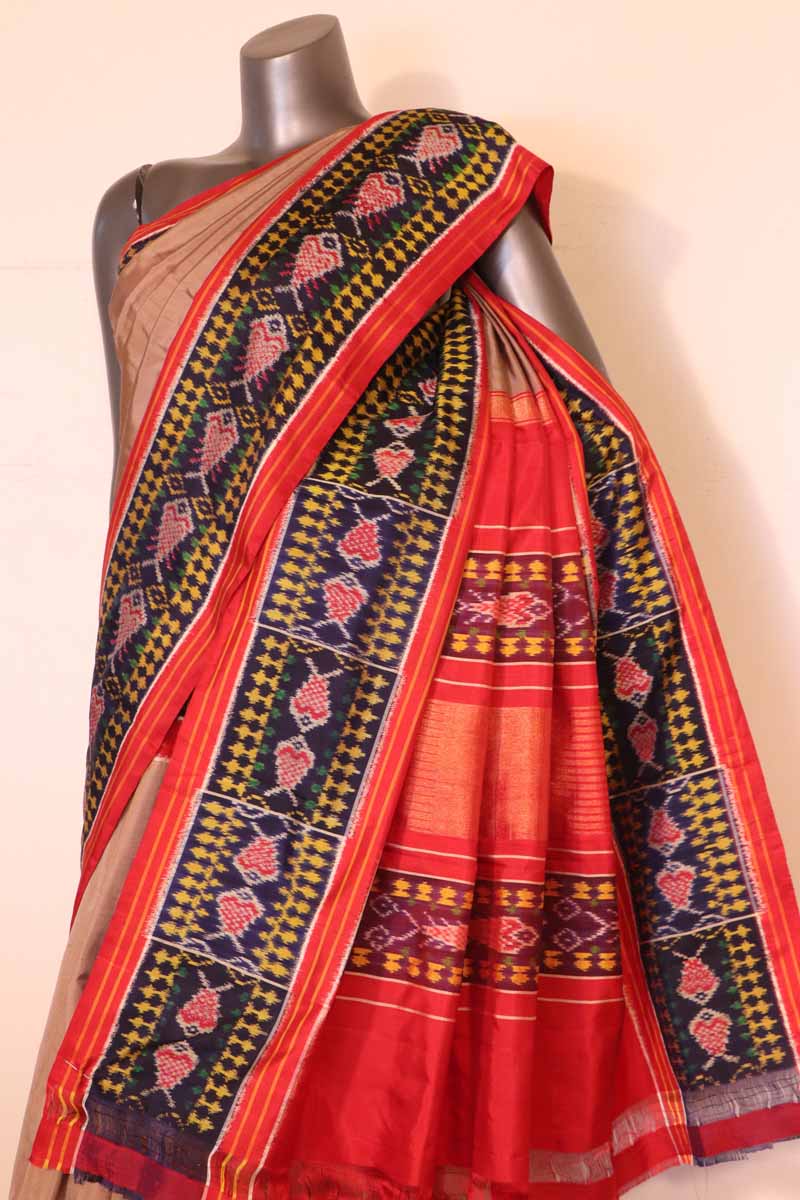 Ikat Patola Silk Saree AG208049