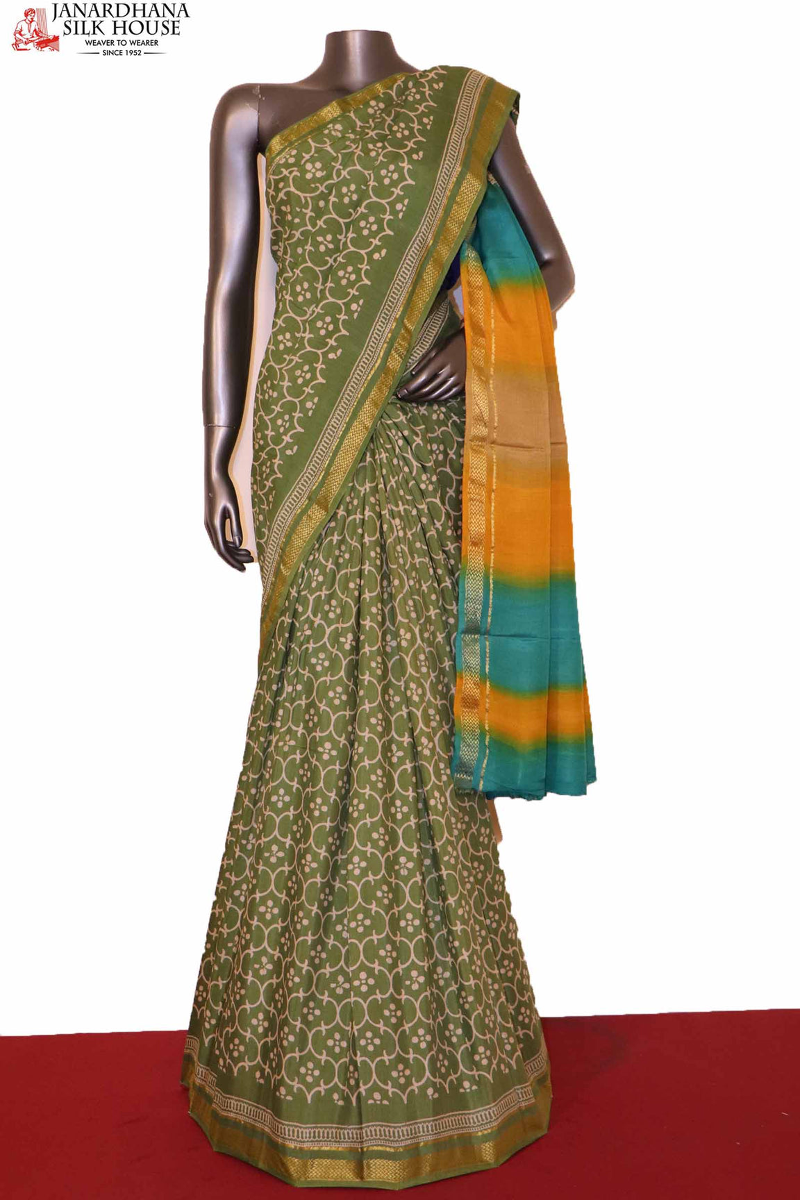 Exclusive Printed Tussar Silk Saree AH203466