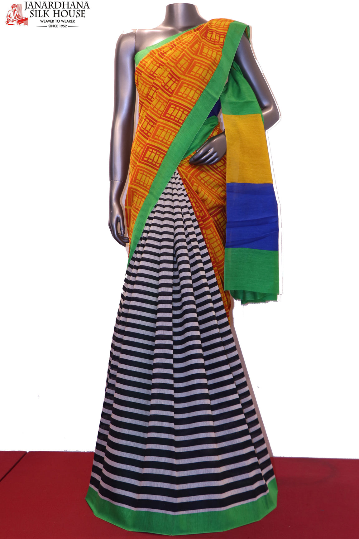 SSJG03478-Party Wear Pure Linen Saree SSJG03478