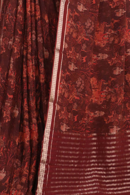 Pure Floral Zari Crepe Silk Saree AL206175