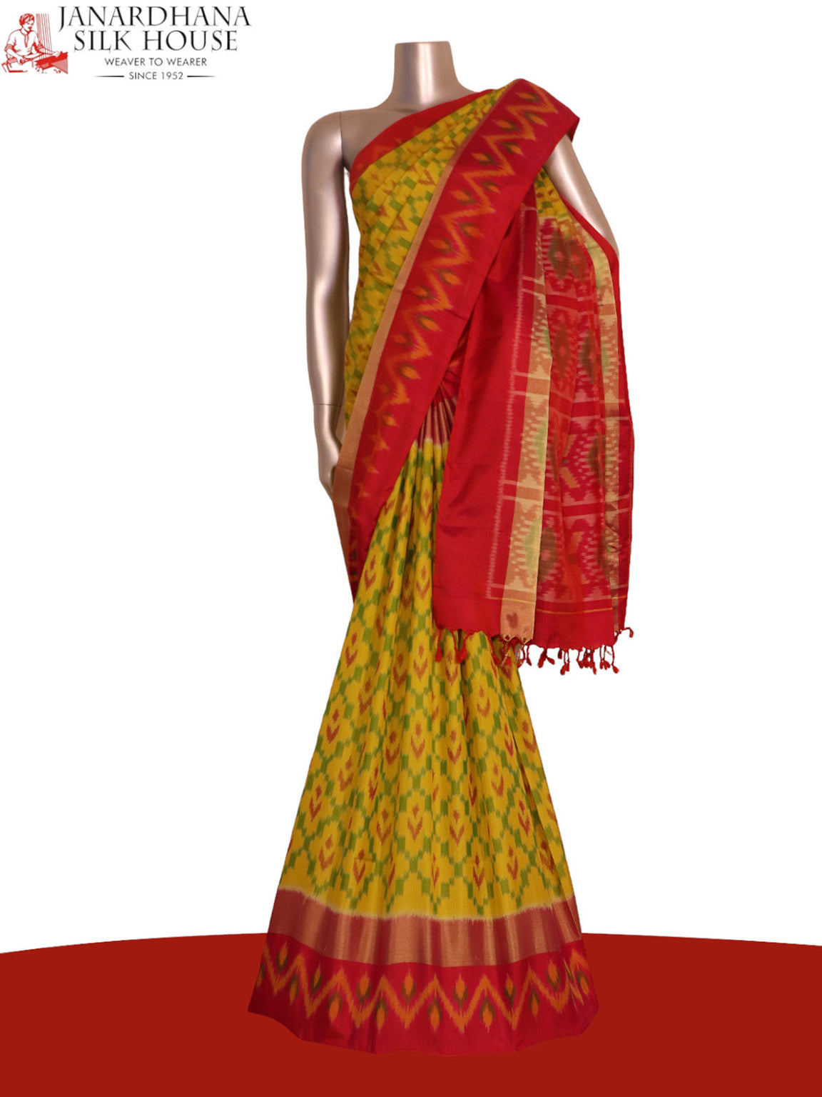 Designer Exclusive Handloom Ikat Soft Silk Saree AK202304