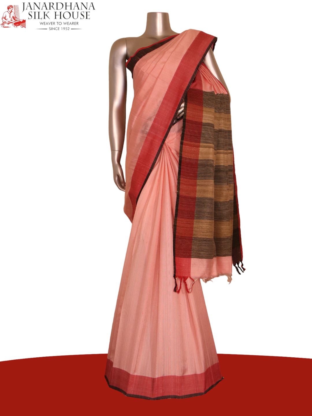 Handloom Pure Tussar Silk Saree AJ204695