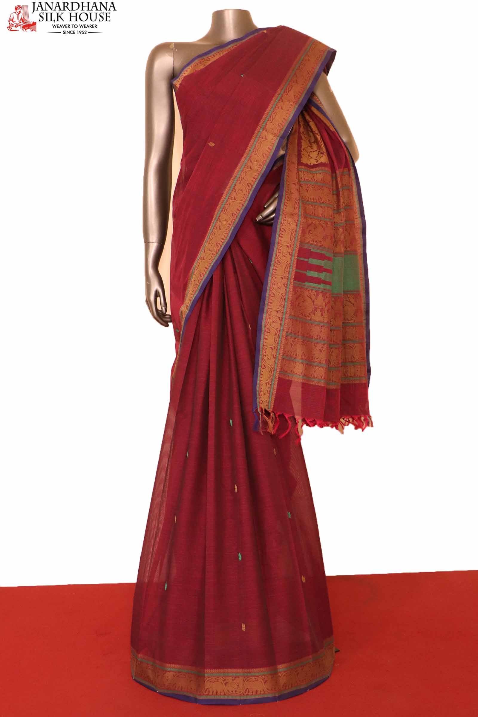 Traditional Handloom Village Cotton Saree AI200419