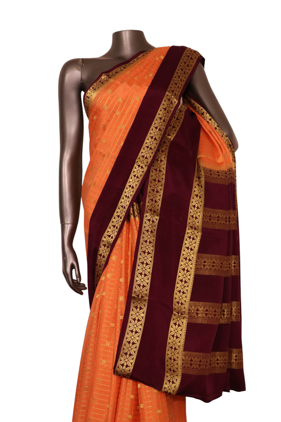 Pure Mysore Crepe Silk Saree AL200166