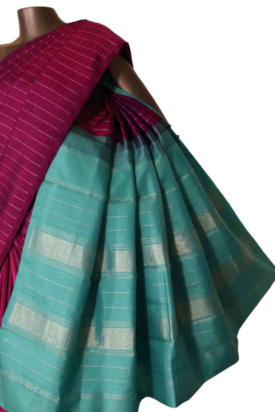 Handloom Silver Kanjeevaram Silk Saree AJ209825