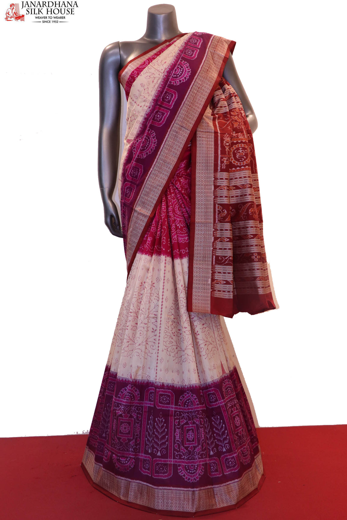 MasterWeave  &amp; Exclusive Handloom Pure Ikat Orissa Silk Saree AF210836