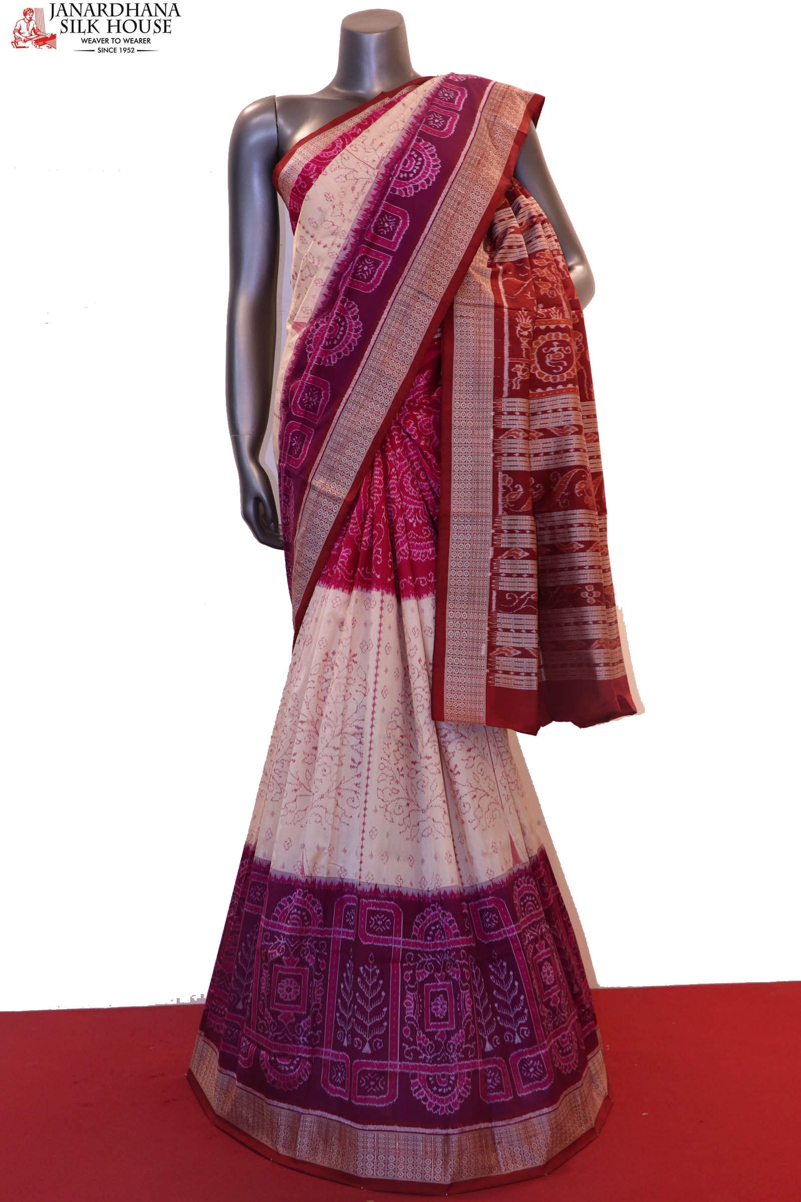 MasterWeave  &amp; Exclusive Handloom Pure Ikat Orissa Silk Saree AF210836