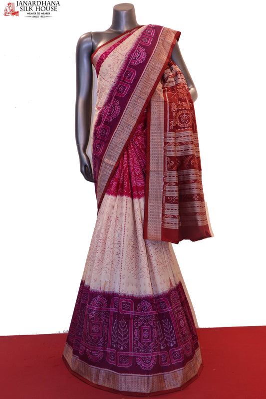MasterWeave  &amp; Exclusive Handloom Pure Ikat Orissa Silk Saree AF210836