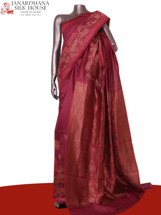 Handloom Pure Tussar Silk Saree AL208684