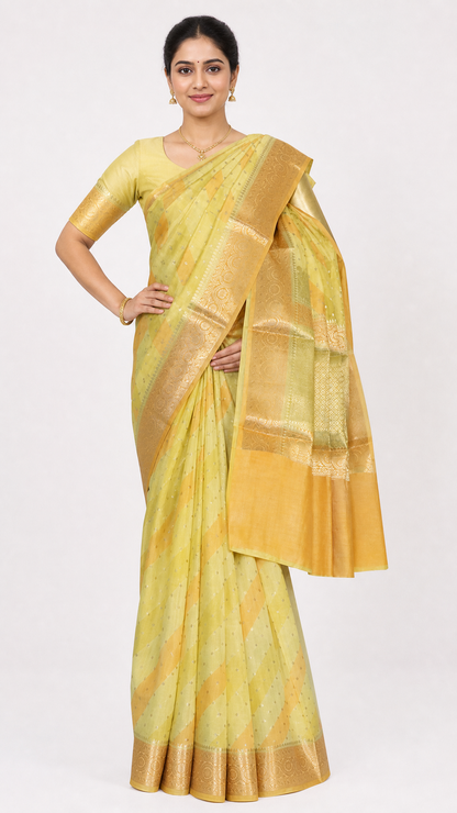 Designer Handloom Tussar Silk Saree AJ201133