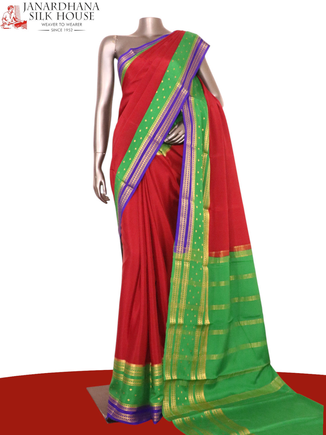 Pure Contrast Mysore Crepe Silk Saree AK211937