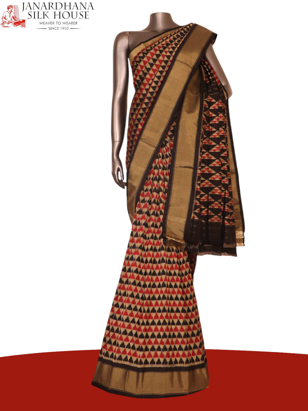 Pure Handloom Patola Ikat Silk Saree AK207272