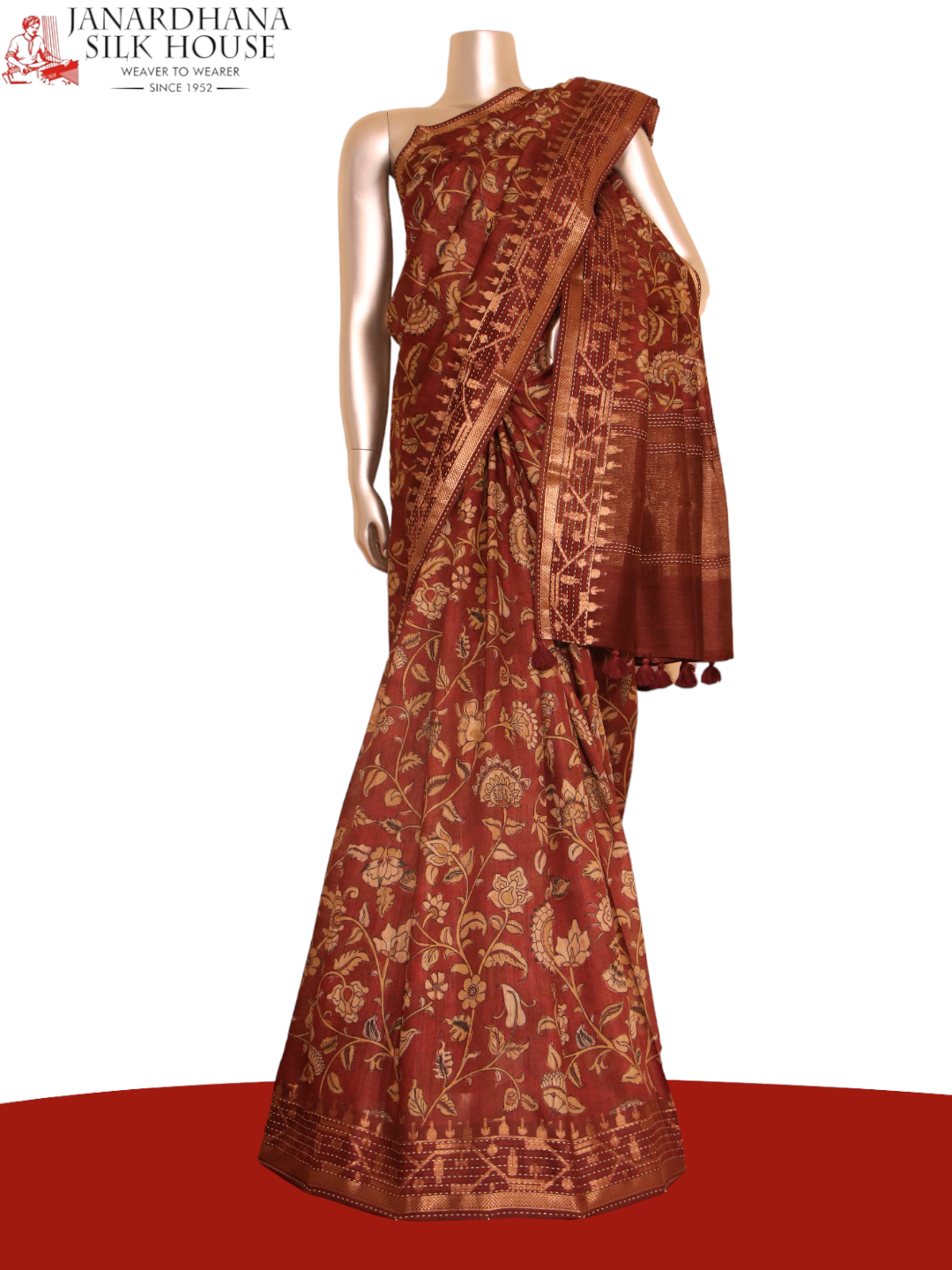 Designer Pure Tussar Silk Saree AJ207689