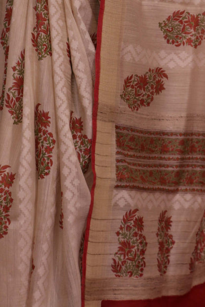Handloom Pure Tussar Silk Saree AL203731