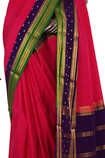 Pure Contrast Mysore Crepe Silk Saree AK211938