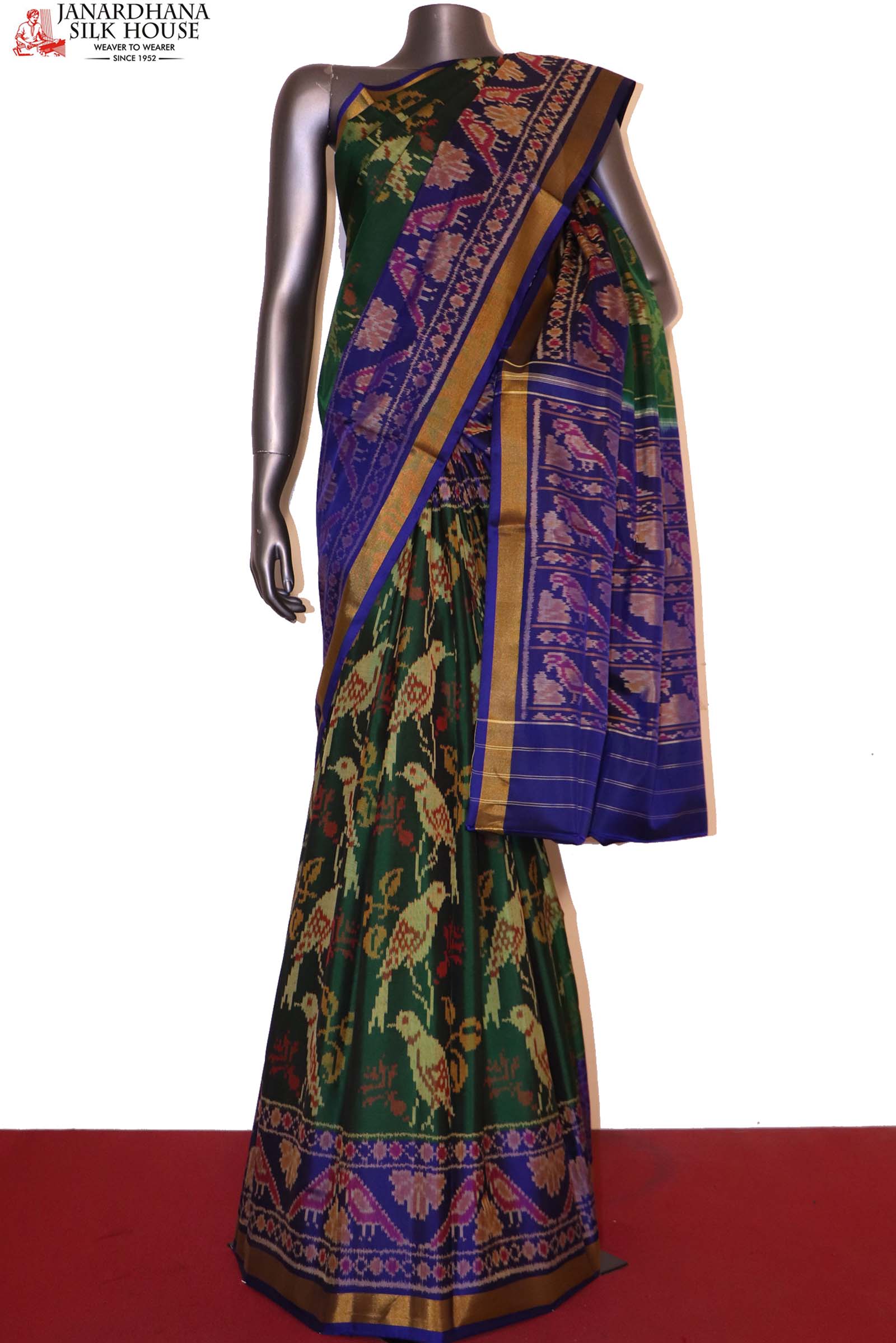 Exclusive Handloom Ikat Patola Silk Saree AI213345