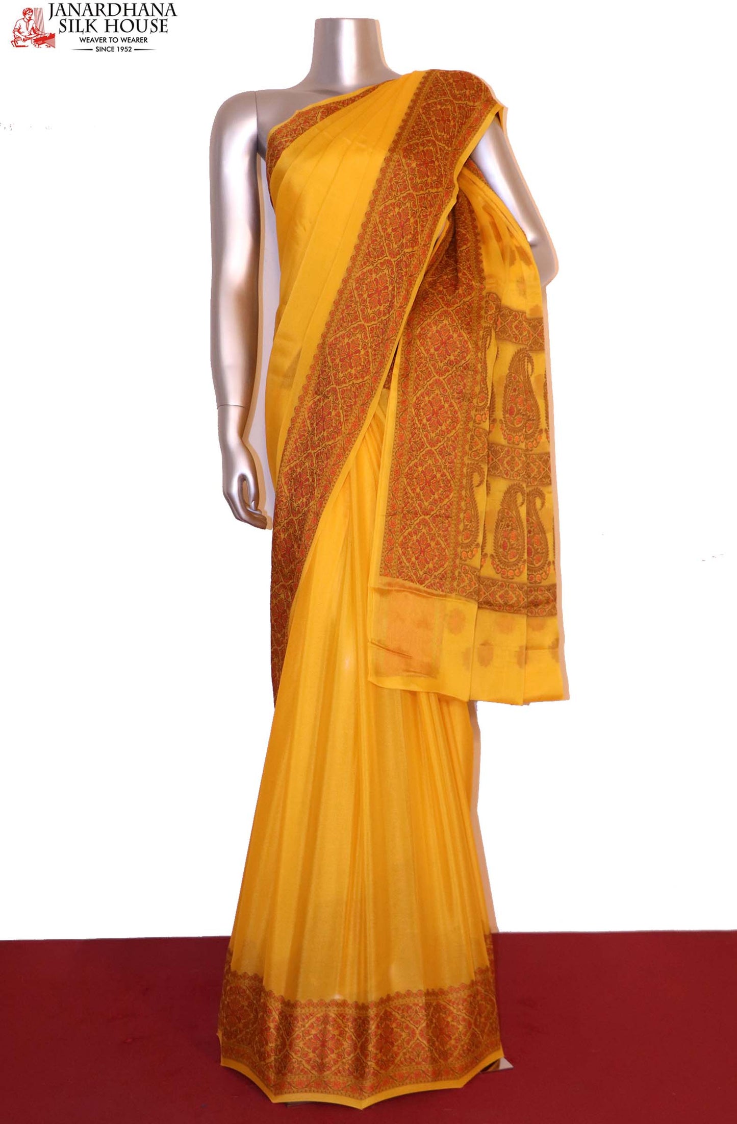 exclusive thread weave pure crepe silk saree ai212552