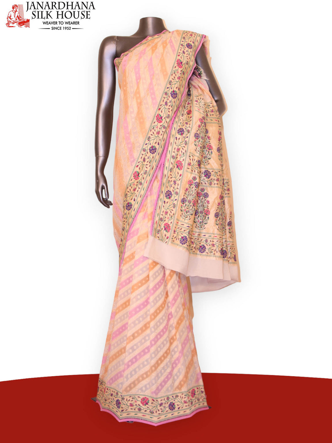 Meenakari Wedding Banarasi Georgette Silk Saree AJ202642