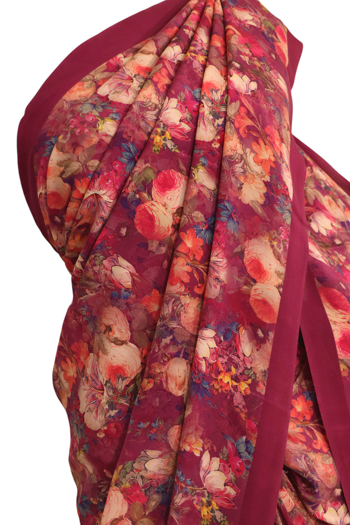 Exclusive Floral Pure Crepe Silk Saree AK203372