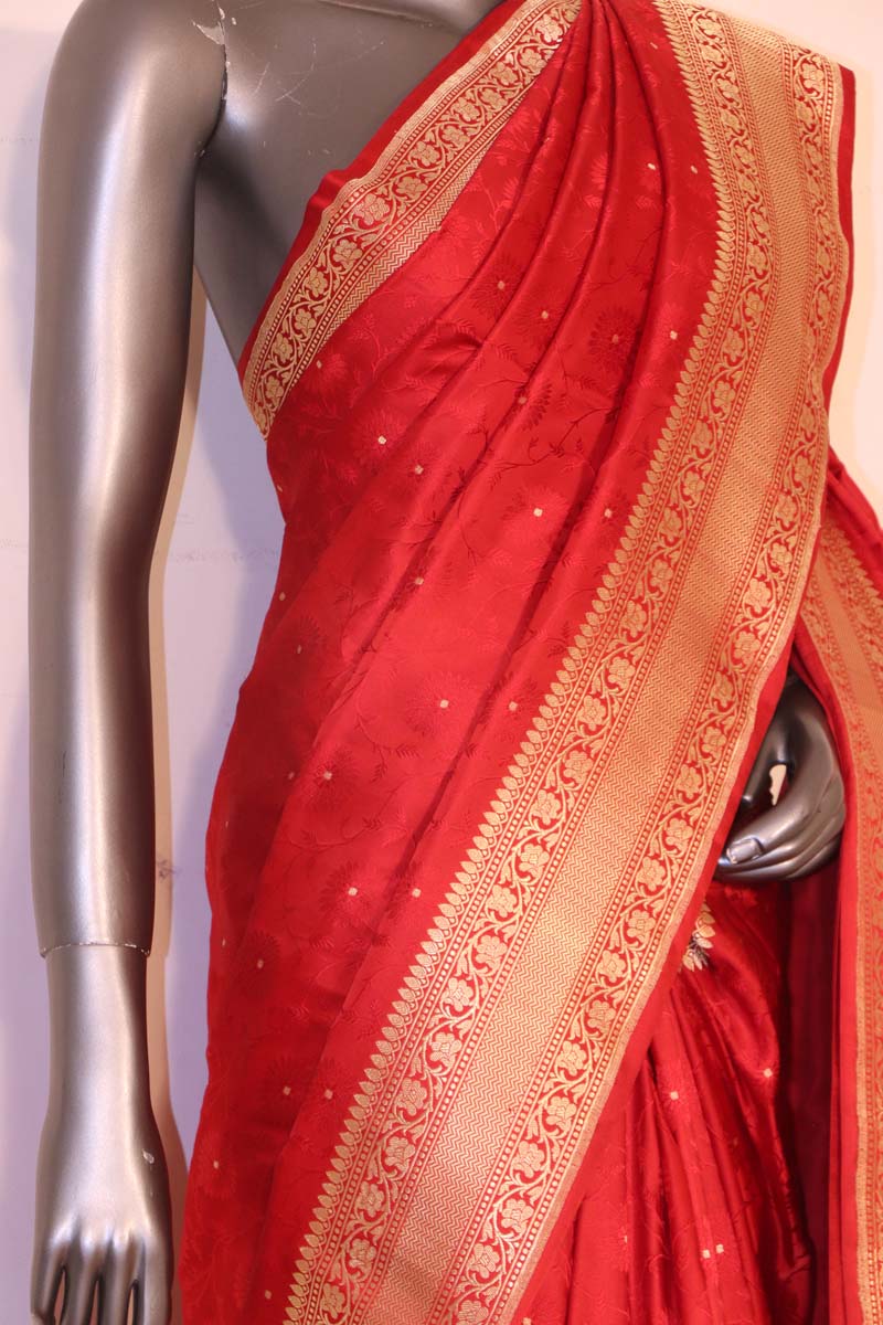 Exclusive Satin Tanchoi Jamawar Silk Saree-Master Weaves AH200454