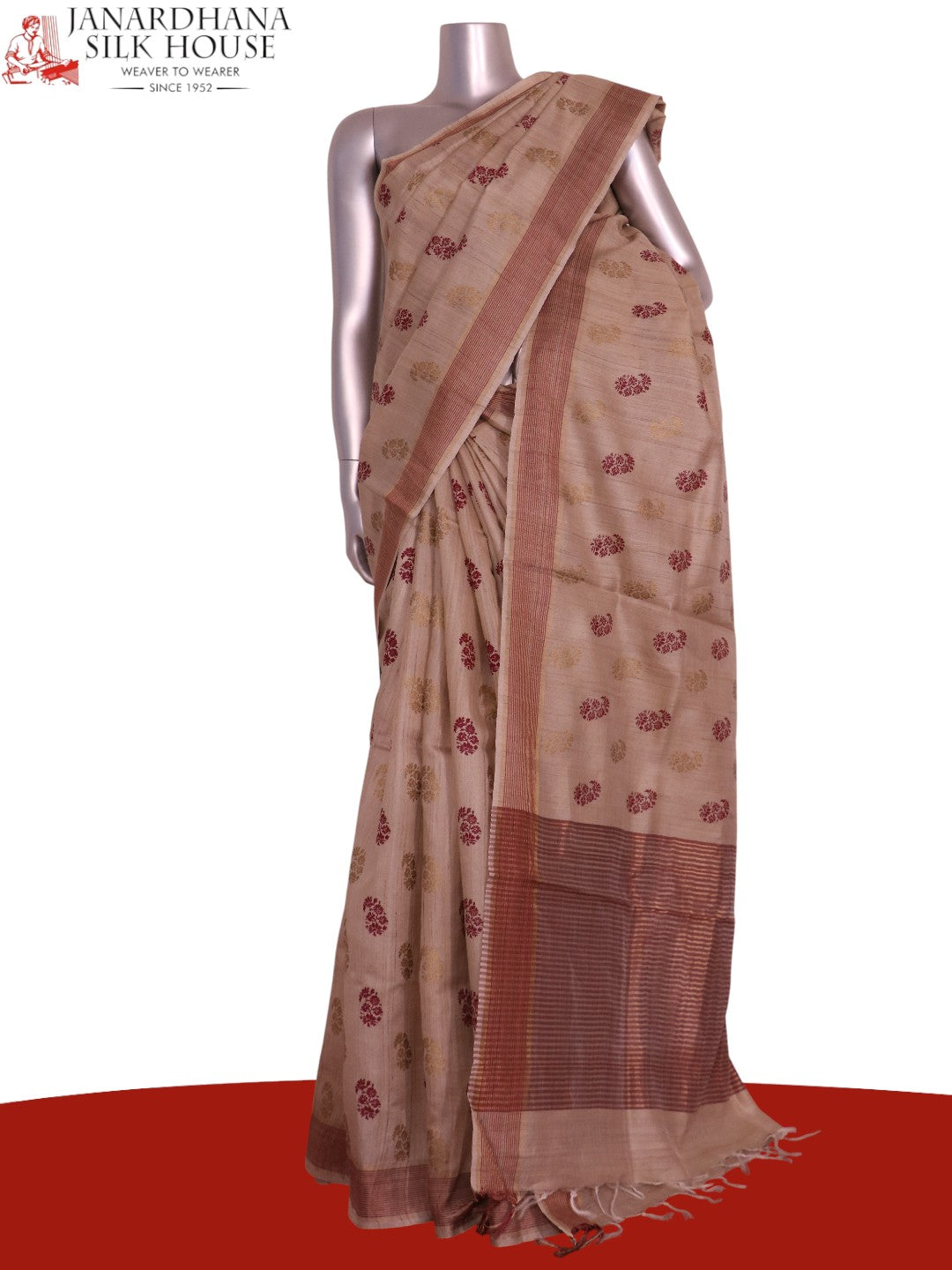 Handloom Pure Tussar Silk Saree AL203720