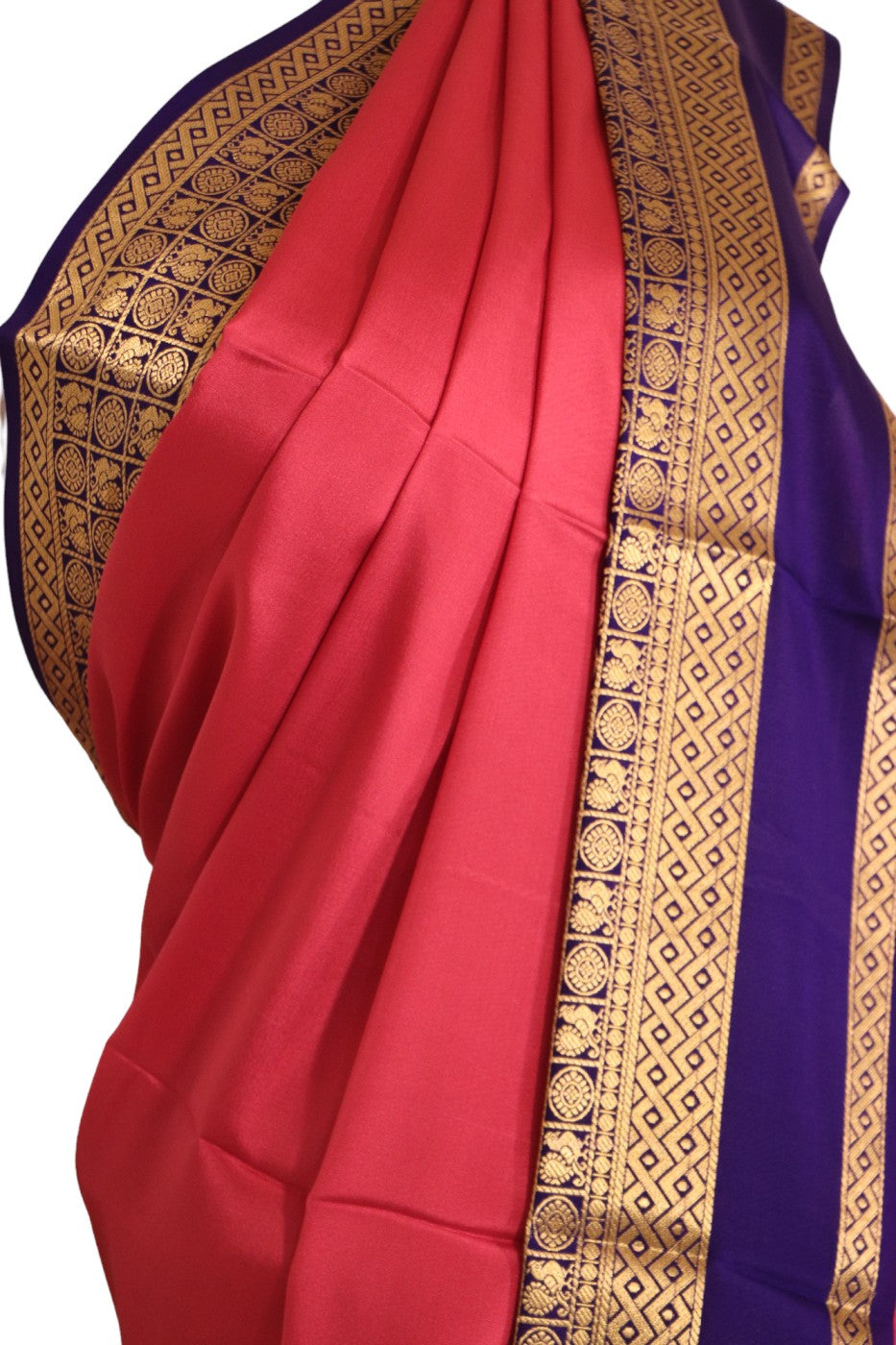 Contrast Wedding Mysore Crepe Silk Saree AJ210377