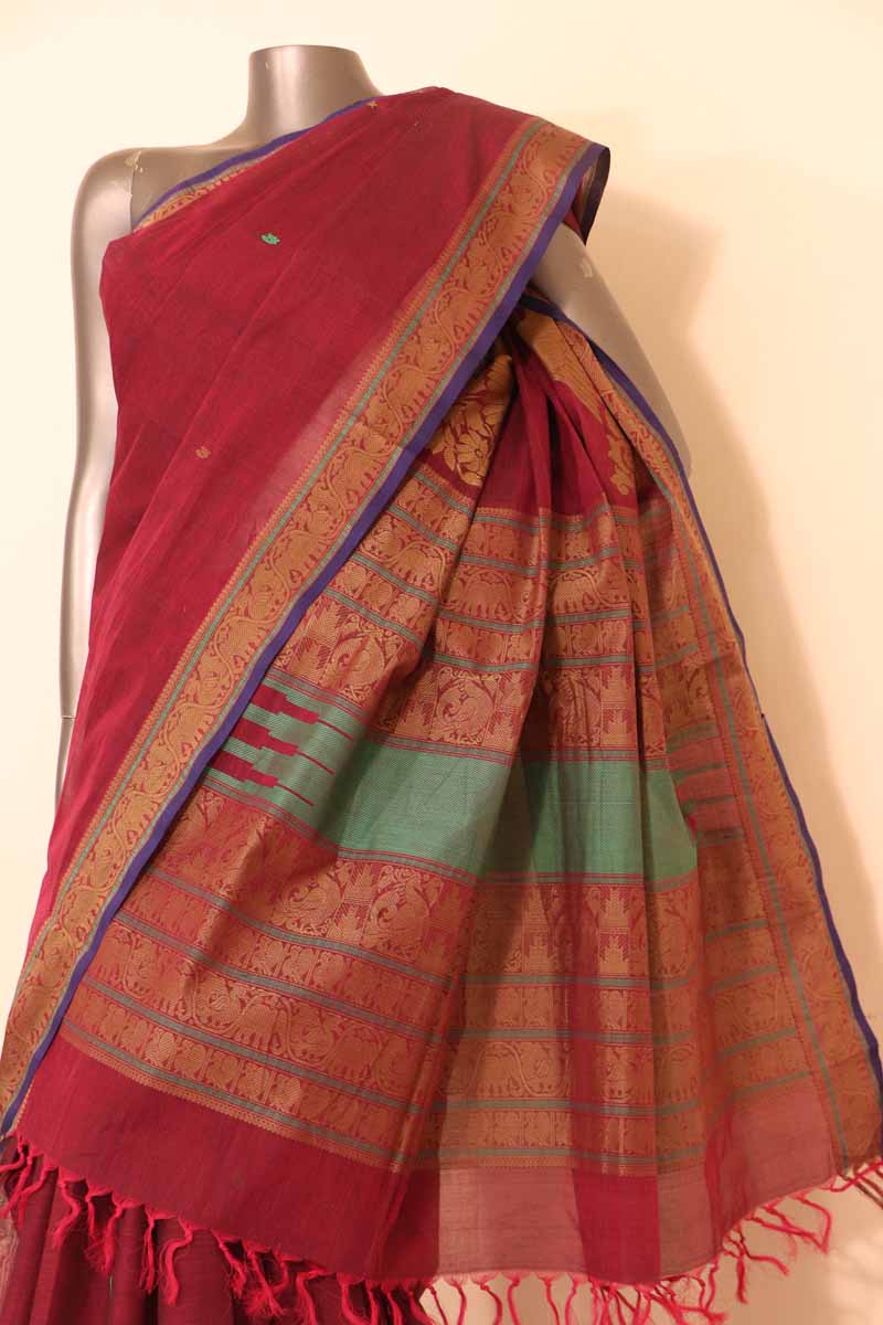 Traditional Handloom Village Cotton Saree AI200419