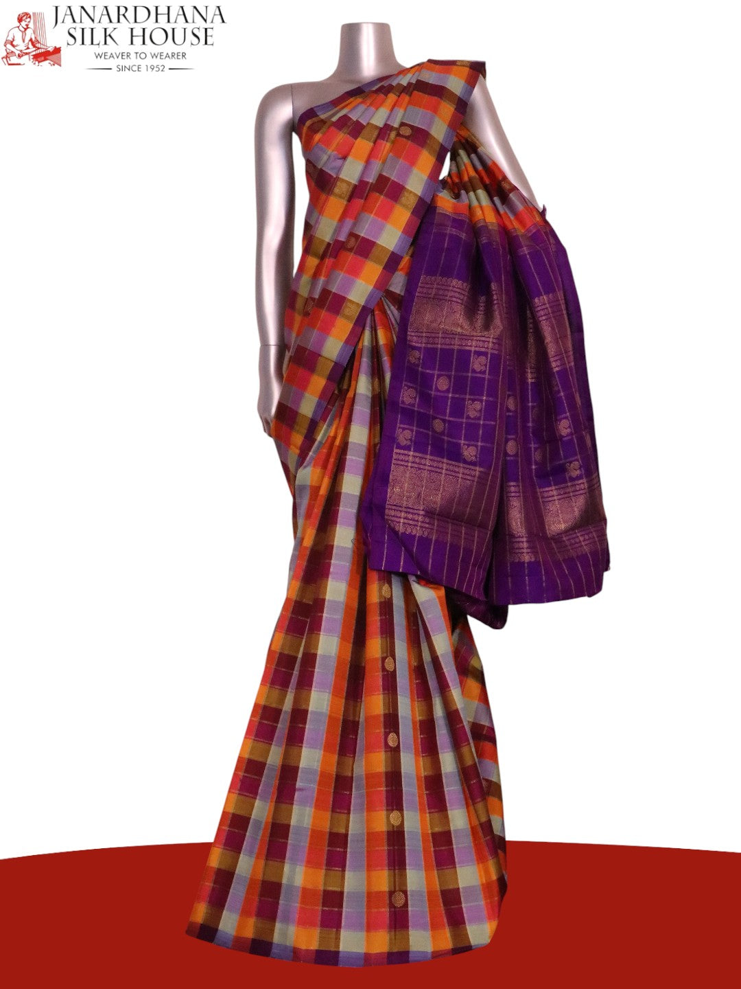 Pure Handloom Kanjeevaram Silk Saree AL210886
