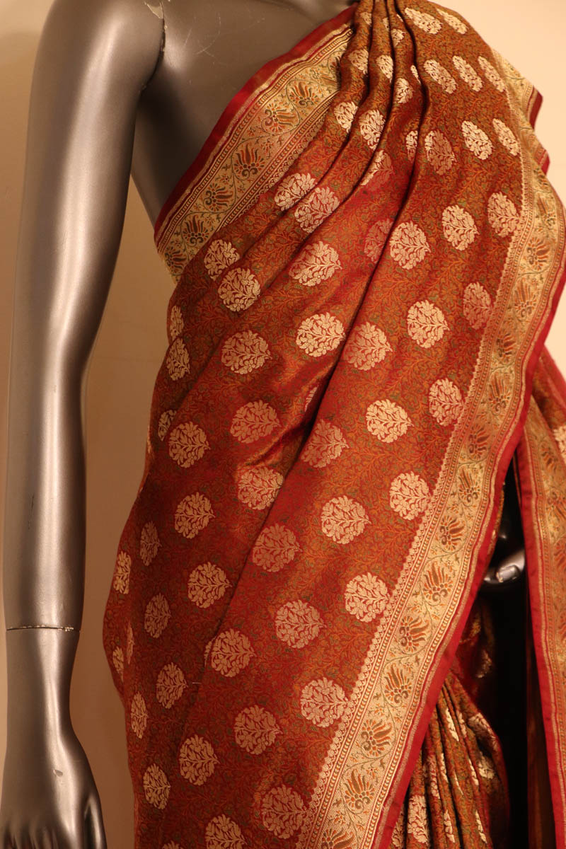 Exclusive Jamawar Tanchoi Silk Saree AH200447