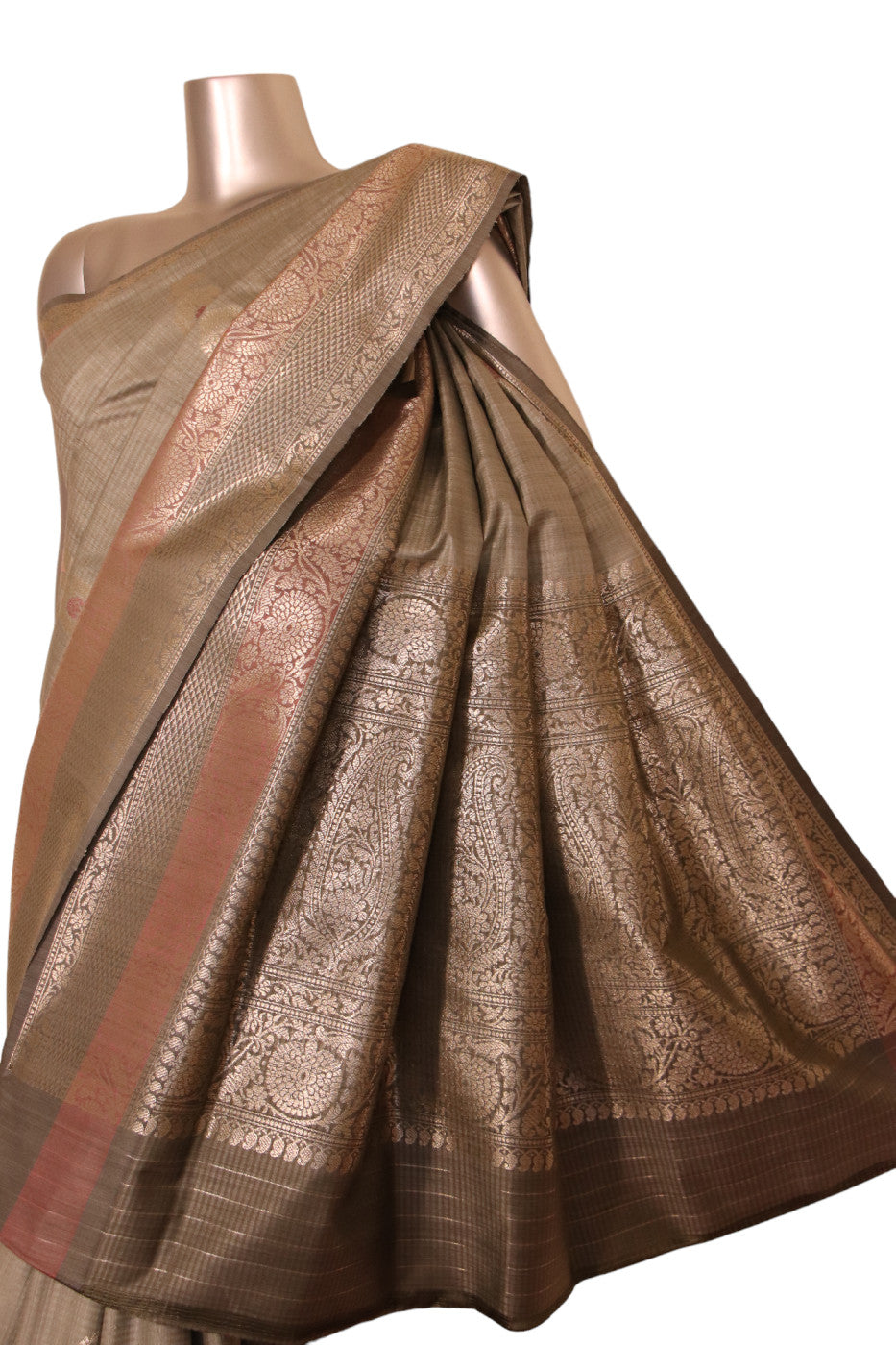 Pure Handloom Meenakari Soft Tussar Silk Saree AJ206373