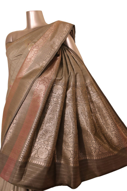Pure Handloom Meenakari Soft Tussar Silk Saree AJ206373
