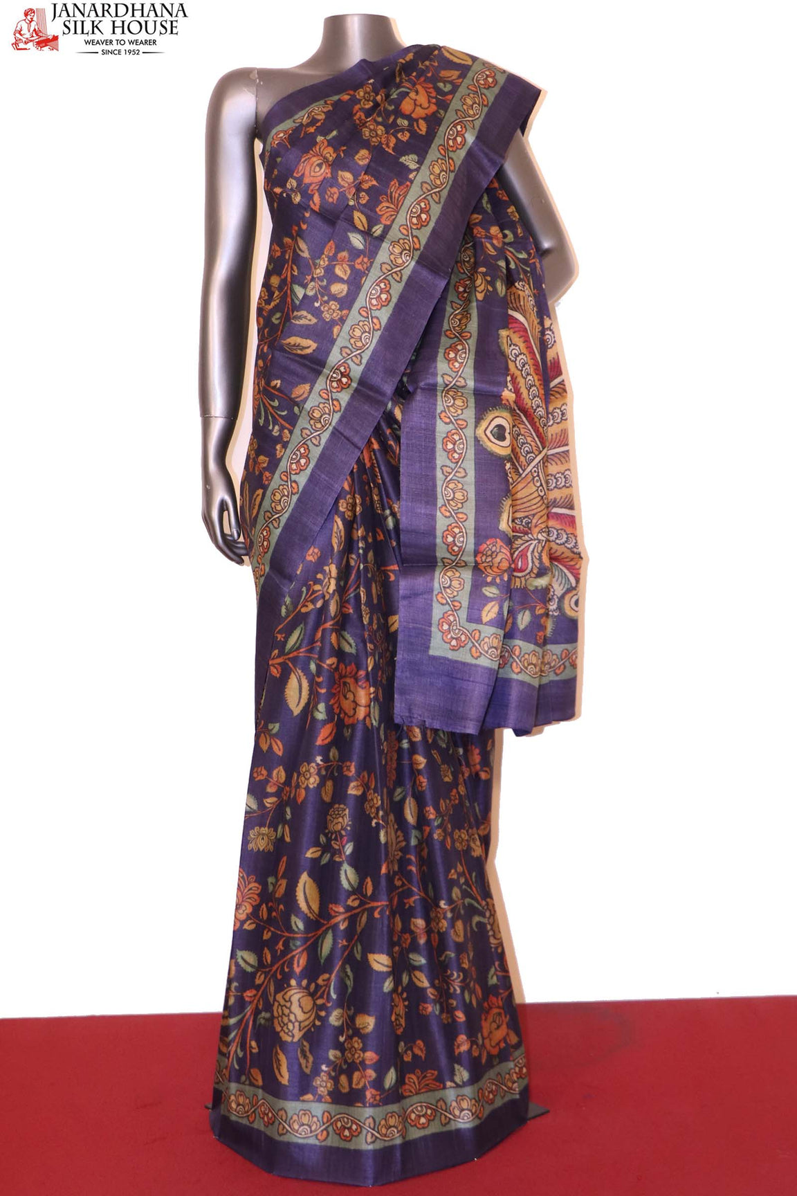Exclusive Printed Pure Tussar Silk Saree AI207506