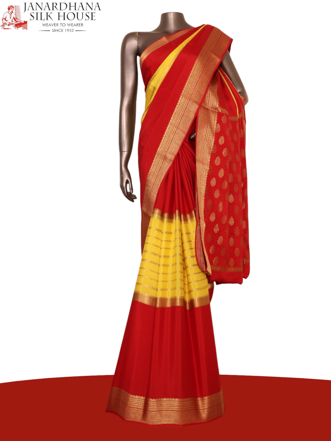 Pure Veldhari Zari Lines Mysore Crepe Silk Saree AK211283