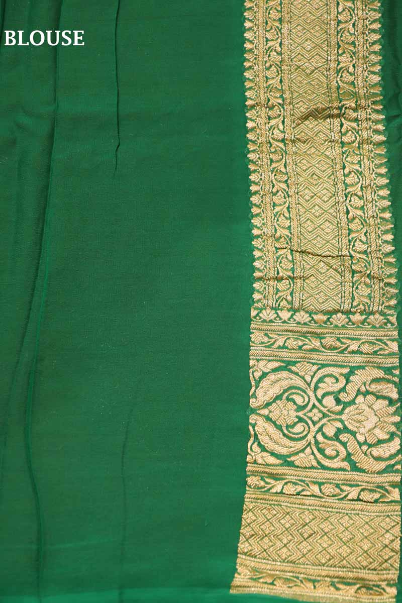 Exclusive Butta Contrast Banarasi Georgette Silk Saree AH204750